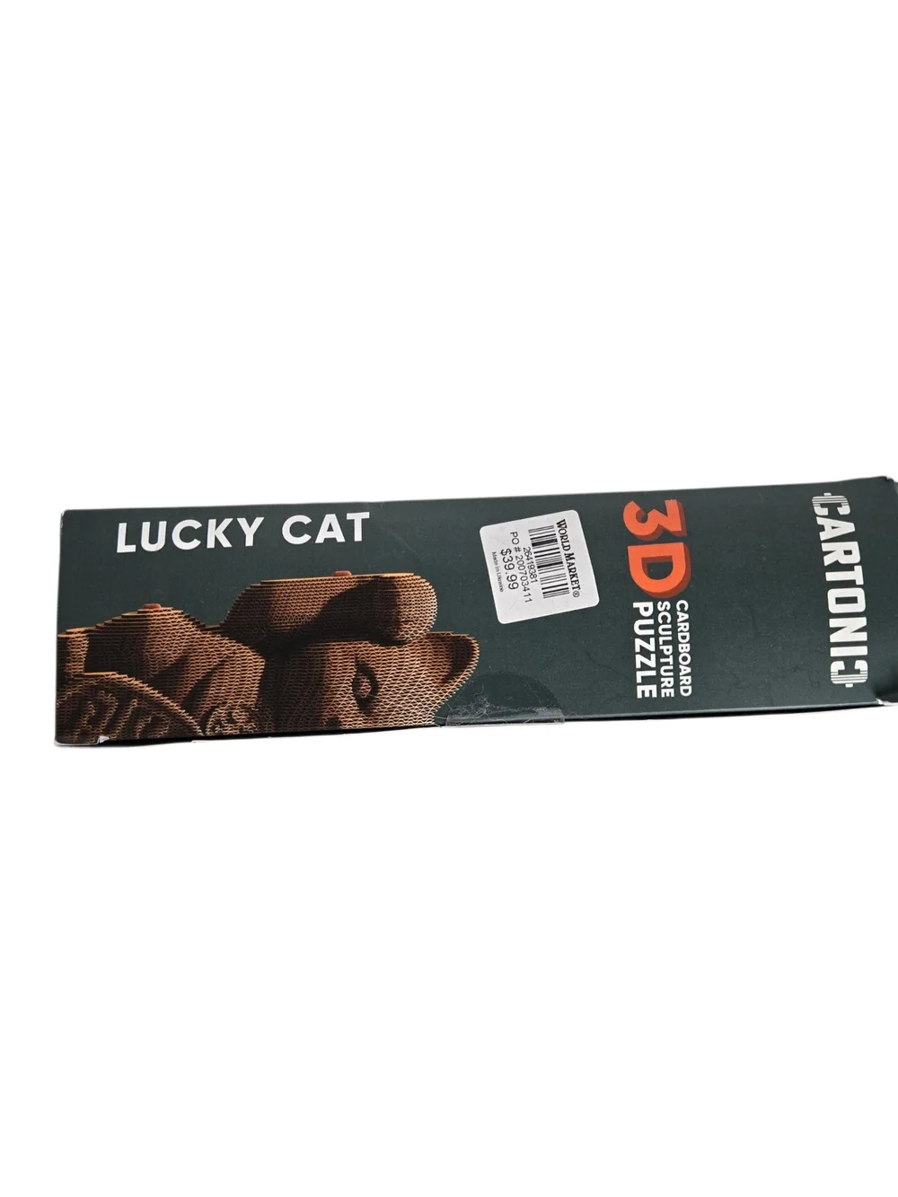 Cartonic Lucky Cat 3D Cardboard Sculpture Puzzle New in Box